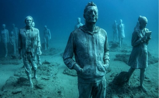 Sculpturi, statui, muzeu subacvatic Foto Jason deCaires Taylor