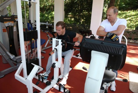 Putin Medvedev sport1