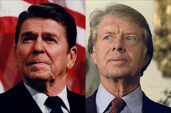 Jimmy Carter şi Ronald Reagan